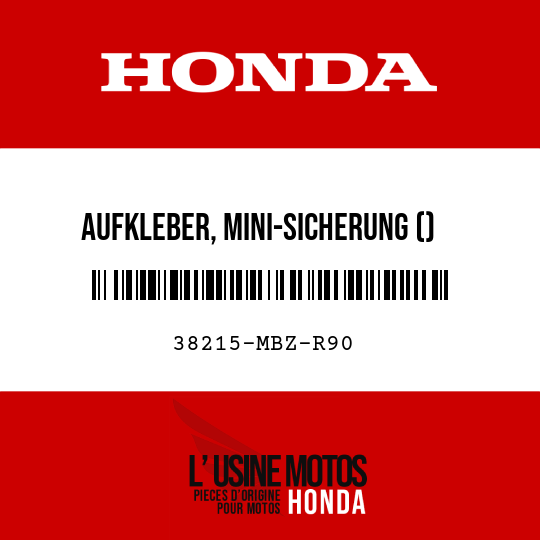 image de 38215-MBZ-R90 AUFKLEBER, MINI-SICHERUNG () (FRANZOSISCH)