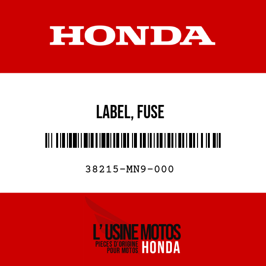 image de 38215-MN9-000 LABEL, FUSE