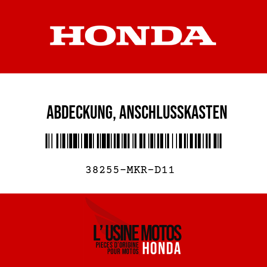 image de 38255-MKR-D11 ABDECKUNG, ANSCHLUSSKASTEN