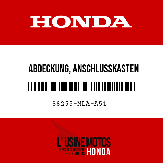 image de 38255-MLA-A51 ABDECKUNG, ANSCHLUSSKASTEN