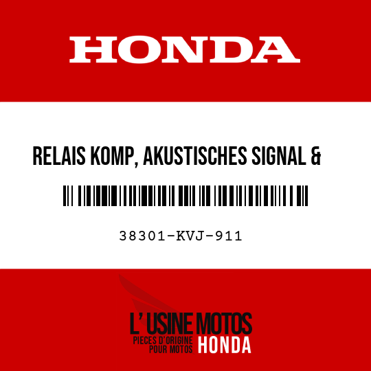 image de 38301-KVJ-911 RELAIS KOMP, AKUSTISCHES SIGNAL & BLINKER