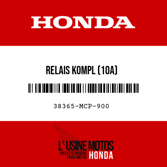 image de 38365-MCP-900 RELAIS KOMPL (10A)