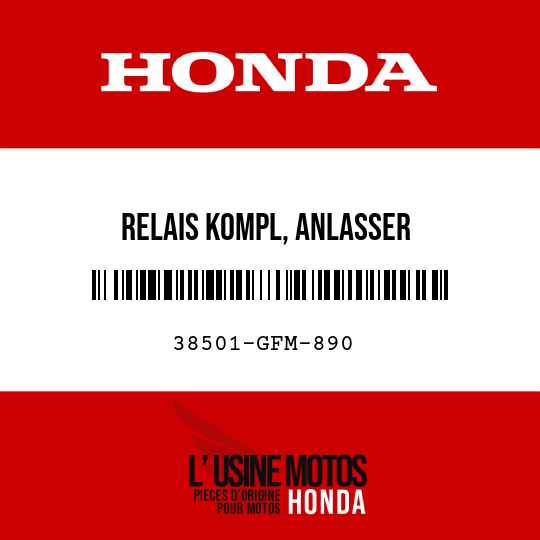image de 38501-GFM-890 RELAIS KOMPL, ANLASSER