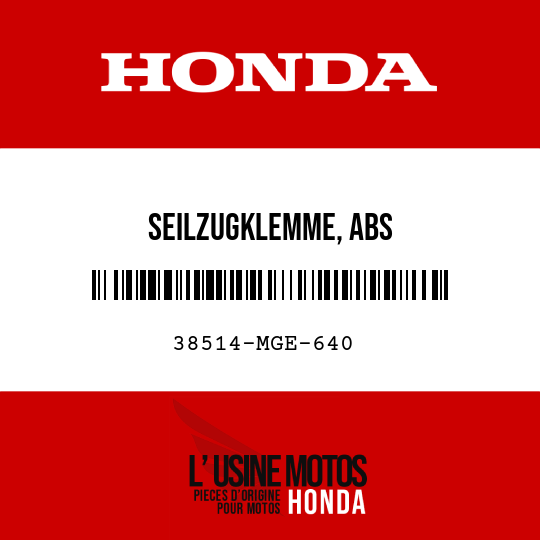 image de 38514-MGE-640 SEILZUGKLEMME, ABS