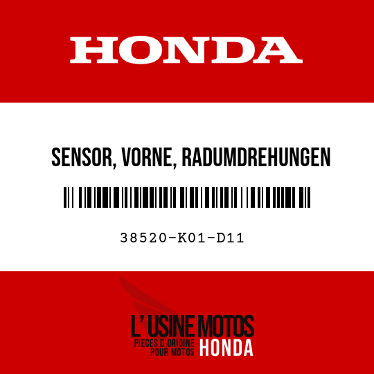 image de 38520-K01-D11 SENSOR, VORNE, RADUMDREHUNGEN