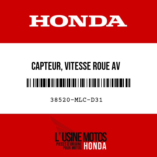 image de 38520-MLC-D31 CAPTEUR, VITESSE ROUE AV