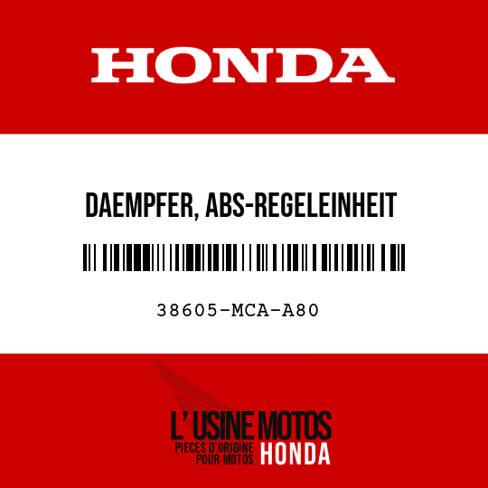 image de 38605-MCA-A80 DAEMPFER, ABS-REGELEINHEIT