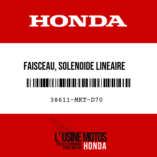 image de 38611-MKT-D70 FAISCEAU, SOLENOIDE LINEAIRE