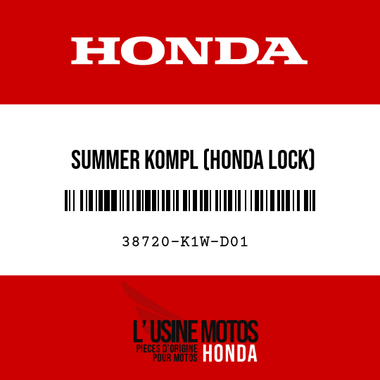 image de 38720-K1W-D01 SUMMER KOMPL (HONDA LOCK)