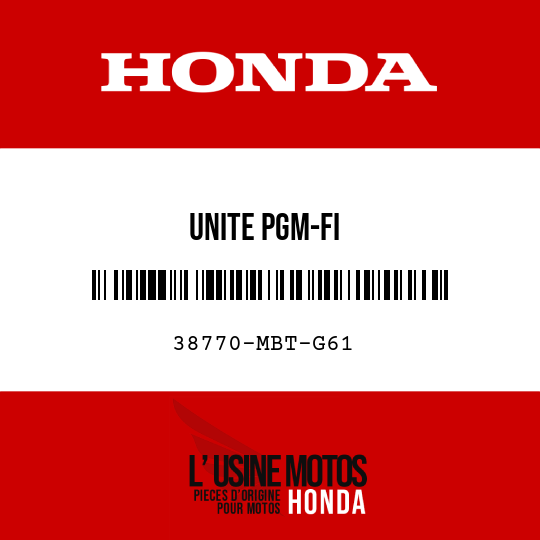 image de 38770-MBT-G61 UNITE PGM-FI