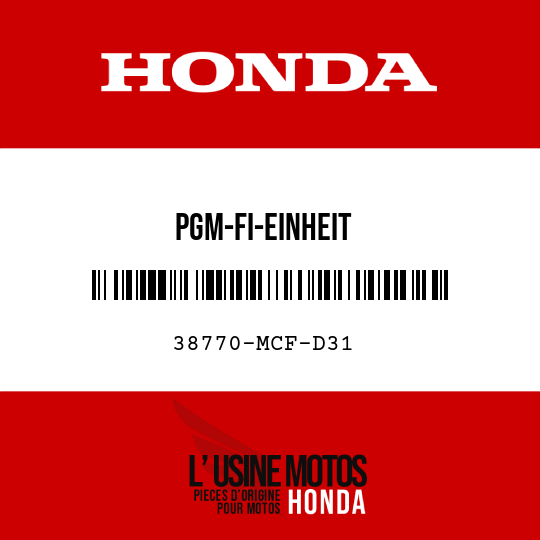 image de 38770-MCF-D31 PGM-FI-EINHEIT