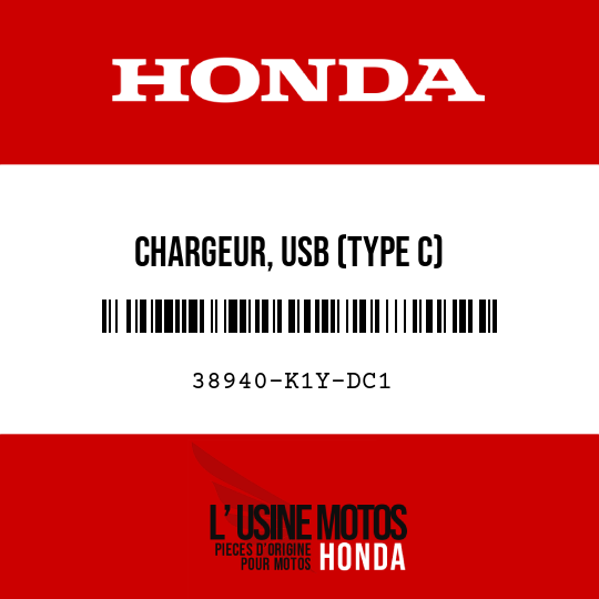 image de 38940-K1Y-DC1 CHARGEUR, USB (TYPE C)