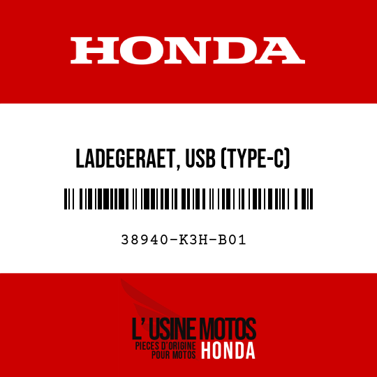 image de 38940-K3H-B01 LADEGERAET, USB (TYPE-C)