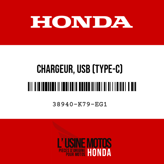 image de 38940-K79-EG1 CHARGEUR, USB (TYPE-C)