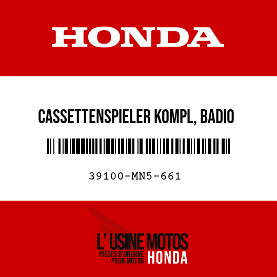 image de 39100-MN5-661 CASSETTENSPIELER KOMPL, BADIO