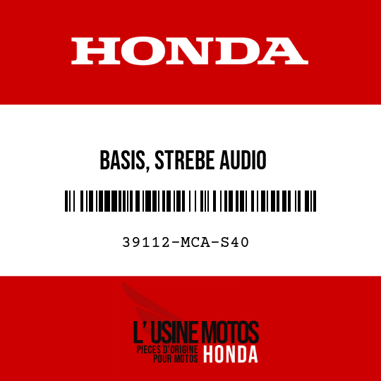 image de 39112-MCA-S40 BASIS, STREBE AUDIO