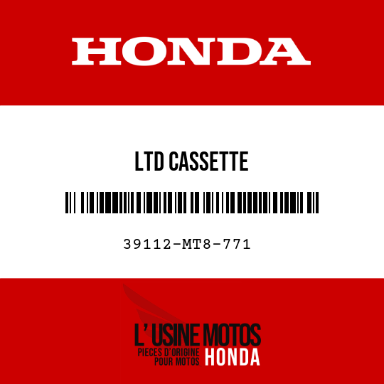 image de 39112-MT8-771 LTD CASSETTE