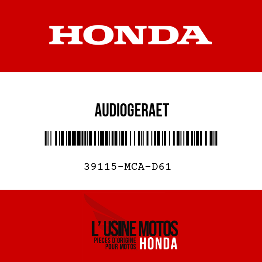 image de 39115-MCA-D61 AUDIOGERAET