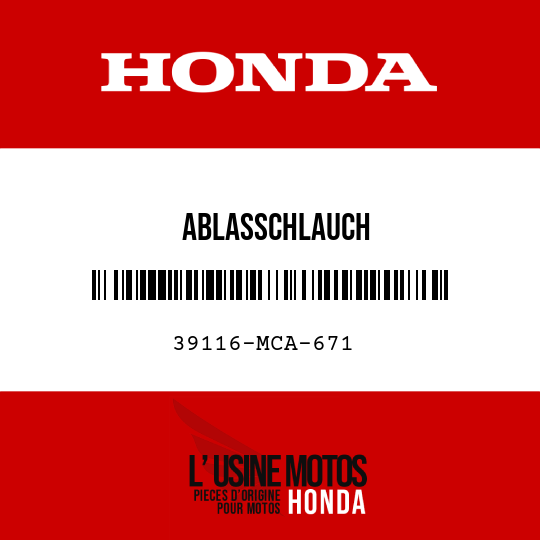 image de 39116-MCA-671 ABLASSCHLAUCH