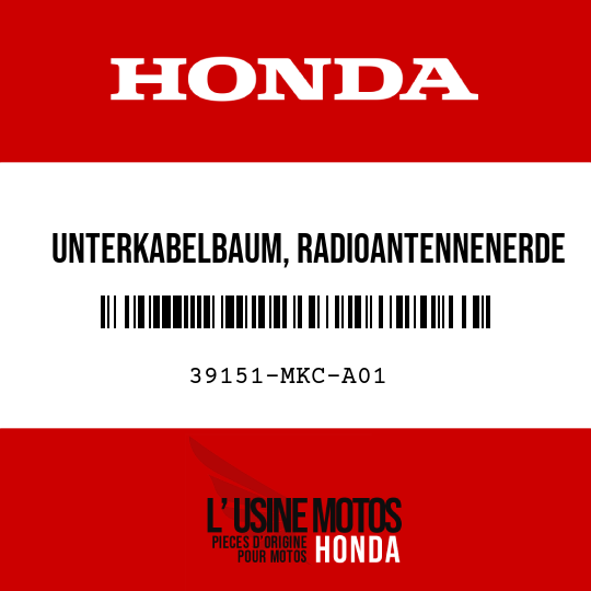 image de 39151-MKC-A01 UNTERKABELBAUM, RADIOANTENNENERDE