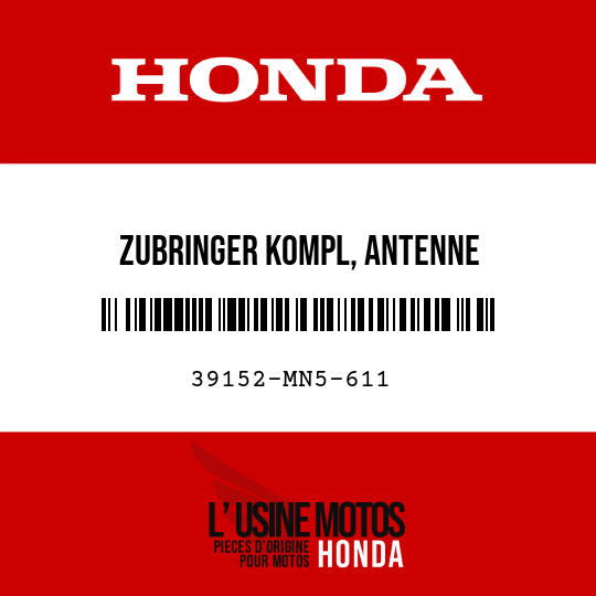 image de 39152-MN5-611 ZUBRINGER KOMPL, ANTENNE