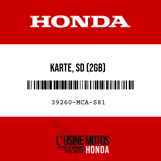 image de 39260-MCA-S81 KARTE, SD (2GB)