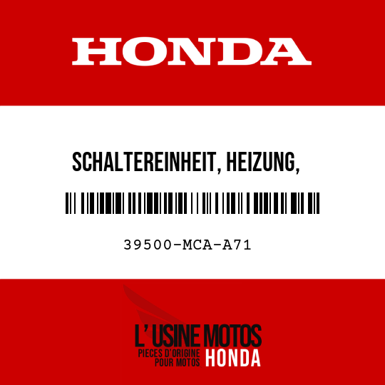 image de 39500-MCA-A71 SCHALTEREINHEIT, HEIZUNG, BEIFAHRERSITZ