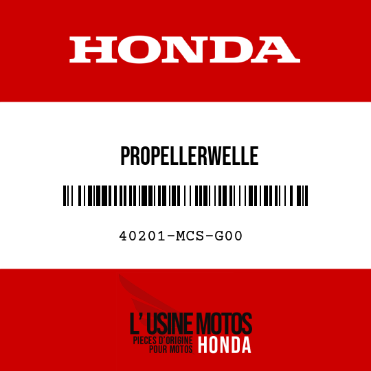 image de 40201-MCS-G00 PROPELLERWELLE