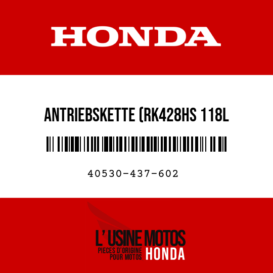 image de 40530-437-602 ANTRIEBSKETTE (RK428HS 118L TAKASAGO)