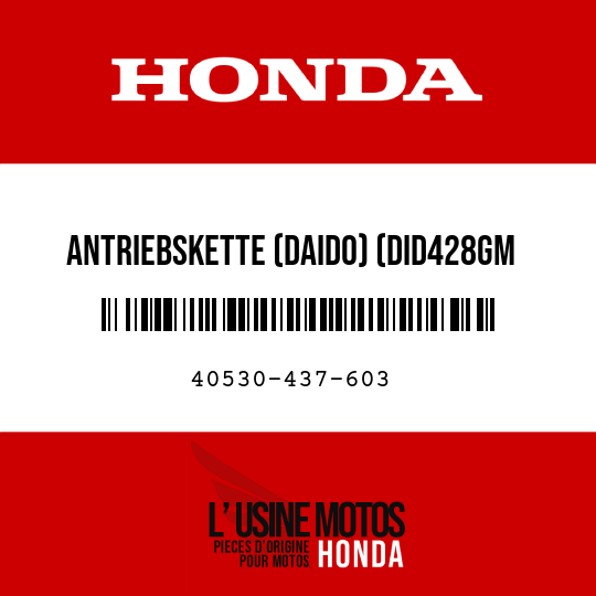 image de 40530-437-603 ANTRIEBSKETTE (DAIDO) (DID428GM 118L)