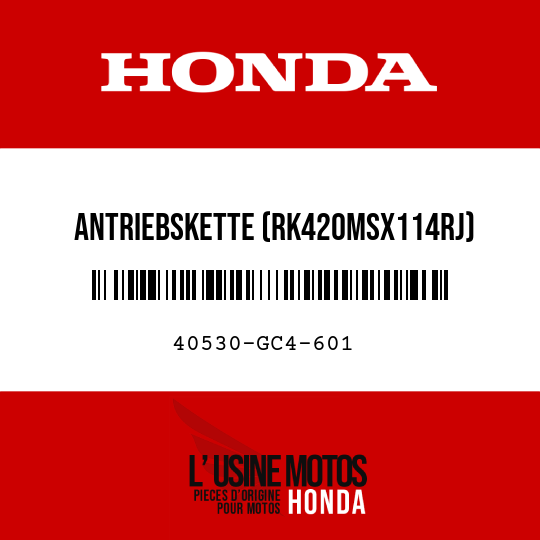 image de 40530-GC4-601 ANTRIEBSKETTE (RK420MSX114RJ) (TAKASAGO)