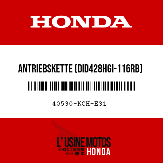 image de 40530-KCH-E31 ANTRIEBSKETTE (DID428HGI-116RB)