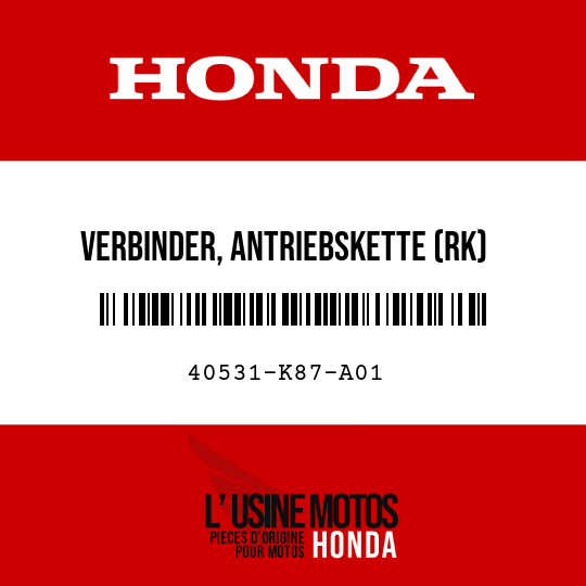 image de 40531-K87-A01 VERBINDER, ANTRIEBSKETTE (RK)