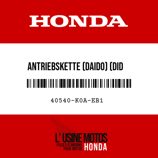 image de 40540-K0A-EB1 ANTRIEBSKETTE (DAIDO) (DID 520VF2-120ZB) (STANDARDVERB 112L)