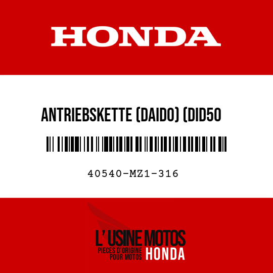 image de 40540-MZ1-316 ANTRIEBSKETTE (DAIDO) (DID50 VA8-120ZB) (STANDARDVERB 116L)