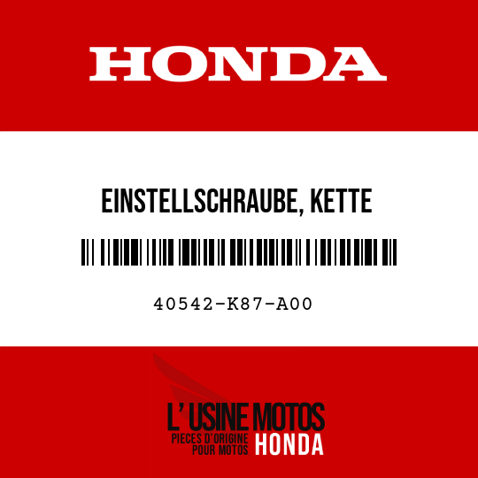 image de 40542-K87-A00 EINSTELLSCHRAUBE, KETTE