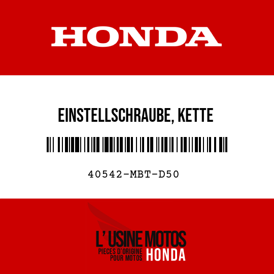 image de 40542-MBT-D50 EINSTELLSCHRAUBE, KETTE