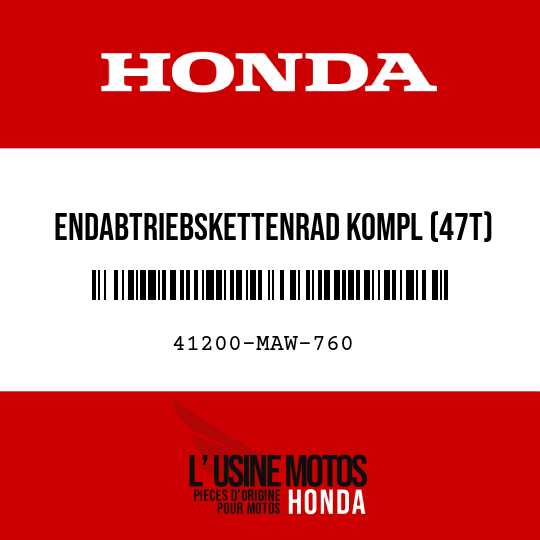 image de 41200-MAW-760 ENDABTRIEBSKETTENRAD KOMPL (47T)