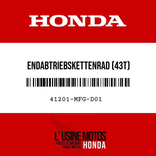 image de 41201-MFG-D01 ENDABTRIEBSKETTENRAD (43T)