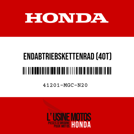 image de 41201-MGC-N20 ENDABTRIEBSKETTENRAD (40T)