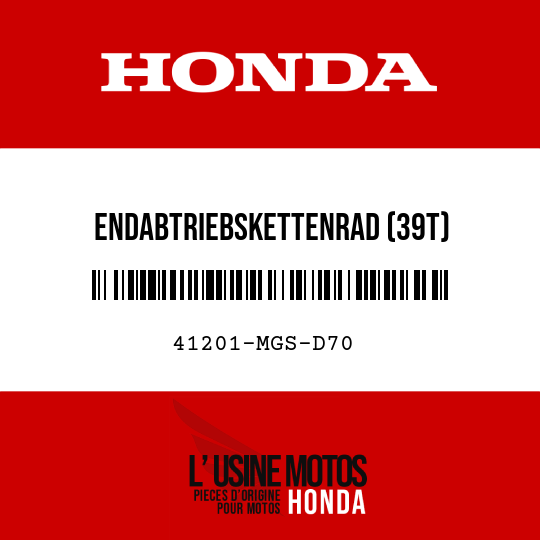 image de 41201-MGS-D70 ENDABTRIEBSKETTENRAD (39T)