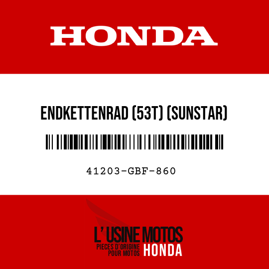 image de 41203-GBF-860 ENDKETTENRAD (53T) (SUNSTAR)