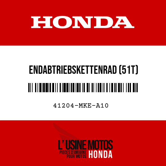 image de 41204-MKE-A10 ENDABTRIEBSKETTENRAD (51T)