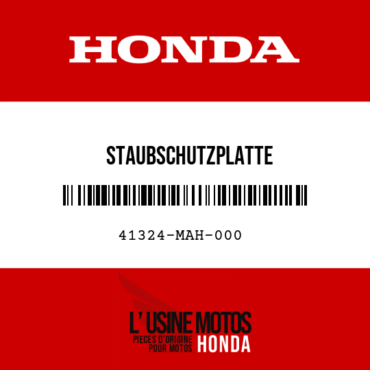 image de 41324-MAH-000 STAUBSCHUTZPLATTE