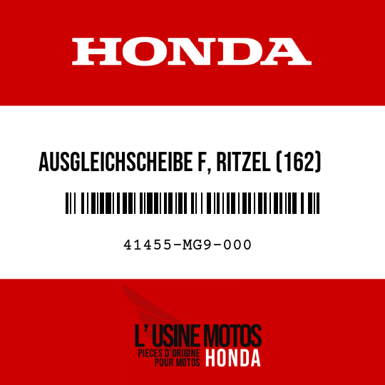 image de 41455-MG9-000 AUSGLEICHSCHEIBE F, RITZEL (162)