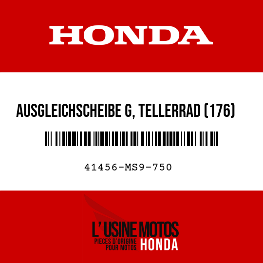 image de 41456-MS9-750 AUSGLEICHSCHEIBE G, TELLERRAD (176)