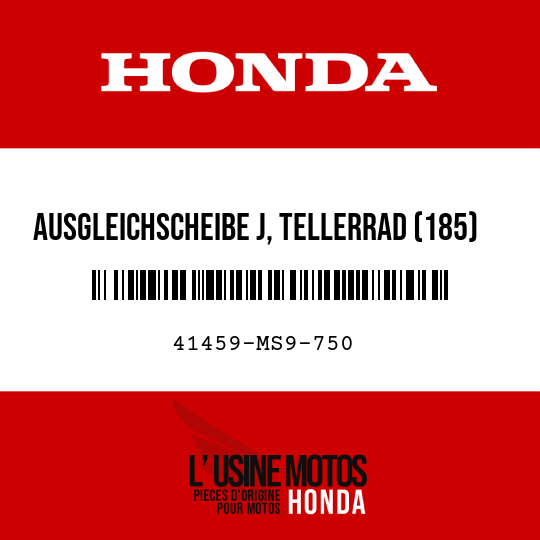 image de 41459-MS9-750 AUSGLEICHSCHEIBE J, TELLERRAD (185)