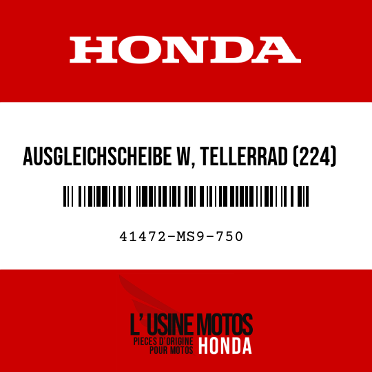 image de 41472-MS9-750 AUSGLEICHSCHEIBE W, TELLERRAD (224)