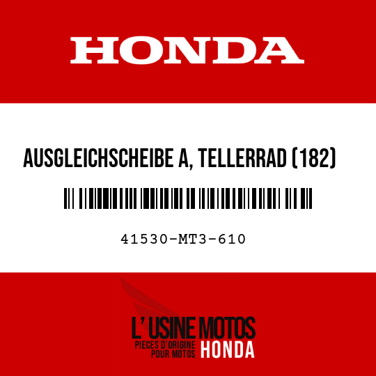 image de 41530-MT3-610 AUSGLEICHSCHEIBE A, TELLERRAD (182)