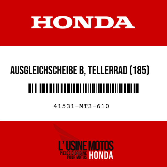 image de 41531-MT3-610 AUSGLEICHSCHEIBE B, TELLERRAD (185)